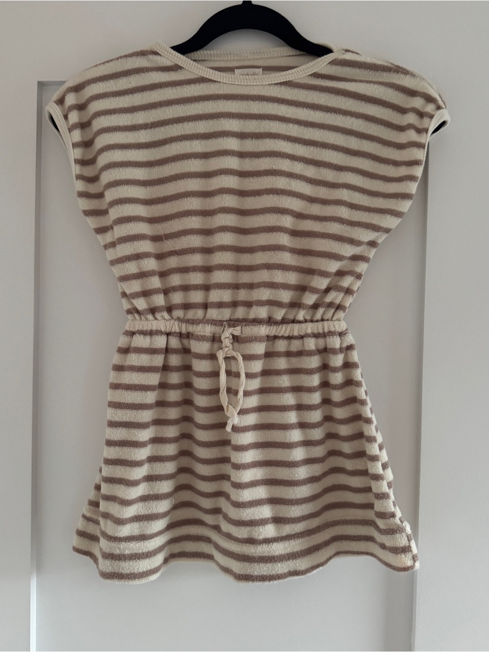 Analogie by Lil Legs 2T Tan Stripe Terry Dress Toddler Girls Summer Neutral